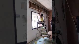 curtains pelmet fiting process woodworking furniture shortvideo [upl. by Adnuahsal]