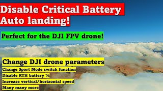 Disable Critical Low Battery Auto Landing  DJI Drones [upl. by Etnoved]