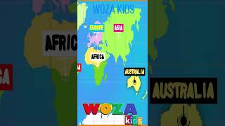 Continents Kids Song  The 7 Continents of Earth shorts [upl. by Nahtaoj]