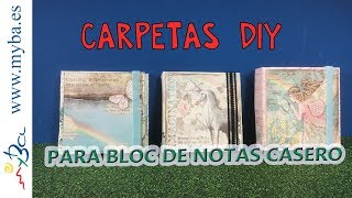 Cómo hacer carpetas DIY con papel y cartón para Bloc de notas casero [upl. by Shaum180]