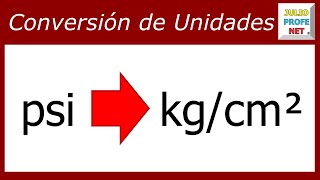 CONVERSIÓN DE UNIDADES DE PRESIÓN de psi a kgcm² [upl. by Nylaroc]