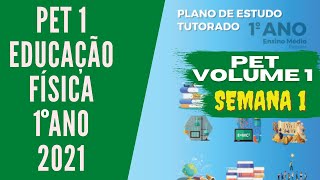 Correção PET 1 SEMANA 1 Educação Física 1º Ano Ensino Médio ¦ 2021 [upl. by Funch]