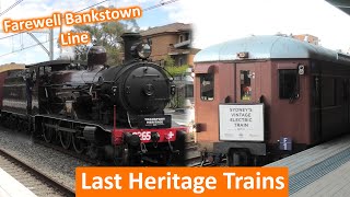 Farewell Bankstown Line Last Heritage Steam amp Electric Trains on the Bankstown Line 4K [upl. by Amhsirak]