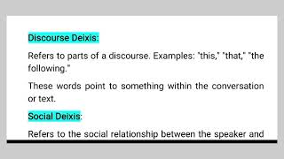 Deixis in pragmatics  What are the types of the Deixis  Linguistics [upl. by Wolenik]