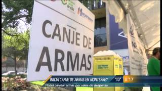 Las Noticias  Inicia canje de armas en Monterrey [upl. by Treblihp617]