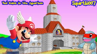 8 RED COINS IN THE AQUARIUM CASTLE SECRET STAR SUPER MARIO 64 [upl. by Frodeen]