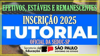 TUTORIAL DE INSCRIÇÃO 2025 [upl. by Rodie396]