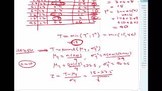 Wilcoxon signed rank test Normal Approximation [upl. by Priscella]