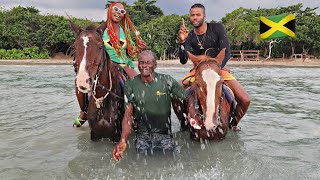 quotHorseback Riding on the beach Adventurequot With DeeMwango 🇯🇲 [upl. by Derej]