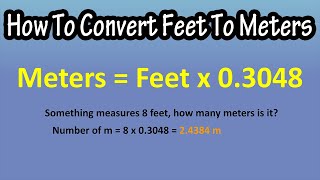 How To Convert Or Change Feet ft To Meters m Formula Explained  Formula For Feet To Meters [upl. by Ahsakal475]