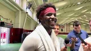 Alabama WR Germie Bernard Interview  Wisconsin Week [upl. by Hamal]