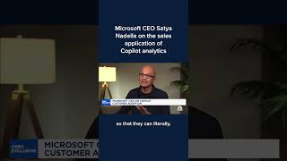 Microsoft CEO Satya Nadella on the sales application of Copilot analytics [upl. by Roydd702]