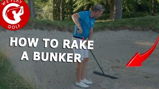 How to Rake a Bunker Correctly After Your Golf Shot  Essential GOLF Tips [upl. by Dorette]