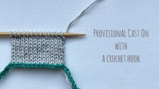 Provisional Cast On with a Crochet Hook [upl. by Aitret]