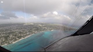 Boeing B7878 Dreamliner Cockpit View Landing at Bridgetown Barbados [upl. by Ayrotal191]