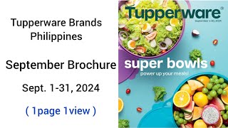 September Brochure 2024 Tupperware Philippines 1page 1view [upl. by Ellatsyrc]