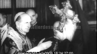 Vatican  le patriarche Athénagoras rend visite à Paul VI [upl. by Ennagrom]