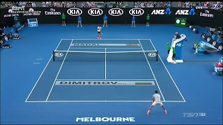 australian open 2017 semifinal nadaldimitrov best points HD frenchfrançais [upl. by Neerroc156]