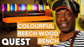 Expert Restorer ReUpholsters A 120YearOld Beech Wood Bench  Salvage Hunters The Restorers [upl. by Killian]