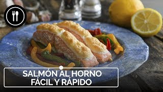 LA RECETA DE SALMÓN AL HORNO MÁS RÁPIDA Y RICA come sano fácil y sin complicaciones [upl. by Tuinenga]