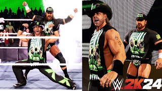 WWE 2K24 DGeneration X Official Tag Entrance amp Victory Motion with Theme Song [upl. by Odama]