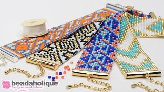 How to Make the Beaded Loom Bracelet Kits by Beadaholique [upl. by Haddad]