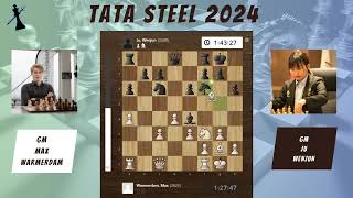 Max Warmerdam vs Ju Wenjun  Round 4 Tata Steel Chess 2024  King Sacrifice [upl. by Kruter492]