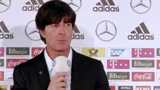 Joachim Löw quotHinter jedem Namen ein klares Jaquot  FIFA FußballWeltmeisterschaft 2014 Brasilien [upl. by Howlend]