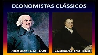 ECONOMISTAS CLÁSSICOS ADAM SMITH E DAVID RICARDO [upl. by Essiralc]