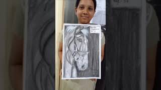 Horse 🐴🐎 charcoal pencils shading drawing by bhumikapriyadarshinofficial [upl. by Aseyt]