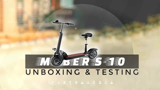 MOBER S10  Unboxing amp Testing EKS Electric Kick Scooter [upl. by Katinka631]