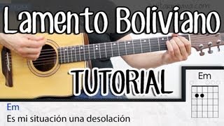 Como tocar Lamento Boliviano Enanitos Verdes en guitarra COMPLETO acordes tutorial SUPER FACIL [upl. by Nyleahcim]