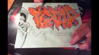 graffiti sketch wildstyle speed drawing  exchange with quotCHOCOquot [upl. by Crichton]