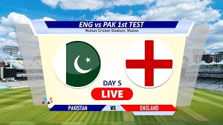 🔴Pak vs Eng Live Day 5  1st Test  Pakistan vs England Live Cricket Match Today Score amp Commentary [upl. by Wanyen]