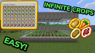 BEST 121 AUTOMATIC CROP FARM TUTORIAL in Minecraft Bedrock MCPEXboxPSSwitchPC [upl. by Asilram]