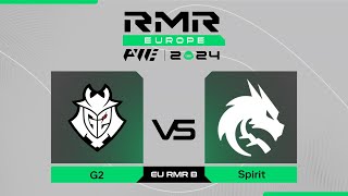 G2 проти Spirit  PWE CS2 EU RMR B 2024 [upl. by Sirdna]