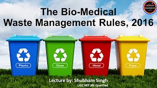 Biomedical Waste Management Rules 2016  Environmental Assessment Management and Legislation [upl. by Ahsinid]