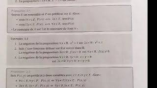 Algèbre 1 s1 MIP Logique Proposition la negation de fonction propositionnelle ou prédicat [upl. by Allison850]