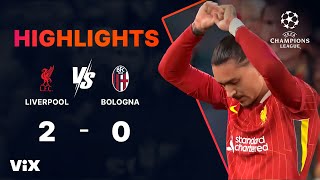 Liverpool vs Bologna  Game Highlights  UEFA Champions League 202425  ViX [upl. by Ivor370]