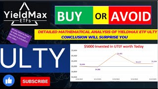 YieldMax ETFs ULTY TSLY CONY  BUY or AVOID [upl. by Padget191]