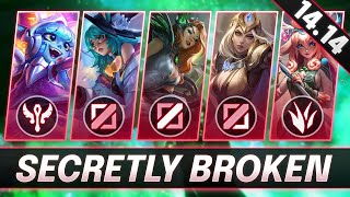 SECRETLY BROKEN Champions In 1414 for FREE LP  HARD CARRY on Every Role  LoL Guide Patch 1414 [upl. by Dualc12]