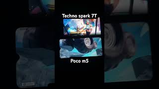 poco M5 vs techno spark 7T phonk [upl. by Eatnod]