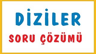 DİZİLER SORU ÇÖZÜMÜ  ŞENOL HOCA [upl. by Eoz720]