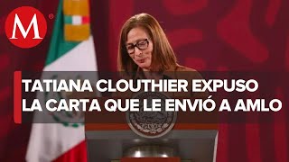 Al borde de las lagrimas Tatiana Clouthier entregó a AMLO su carta de renuncia [upl. by Ordisi]