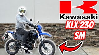 KAWASAKI KLX230  TEST RIDEREVIEW  KLX230SM  KLX230 SUPERMOTO BEGINNER DUAL SPORT [upl. by Gaspar676]