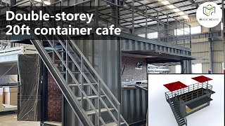 Doublestorey 20foot container cafe [upl. by Bessy]