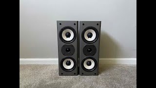 Onkyo SKF940F Home Theater Front THX Surround Bookshelf Speakers [upl. by Alleirbag]