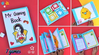 7 Paper Games in a BookHow to make Cute Gaming BookDIY Easy amp Funny Paper GamesPaper Game book [upl. by Krause]