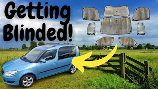 Fitting Thermal Blinds to my Skoda Roomster Car Camper [upl. by Fosque]