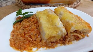 Como hacer unos deliciosos CANELONES DE CARNE CON BECHAMEL un espectáculo de sabor 😋 [upl. by Jobi169]